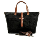 Moritz Waxed Canvas Tote Bag with Leather Trim