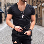 Alexander Deep V-Neck Casual T-Shirt