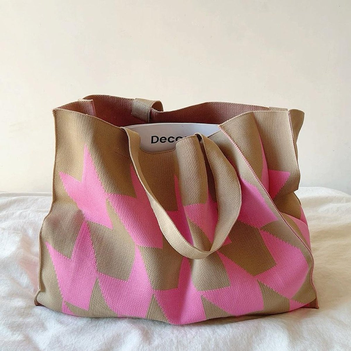 Nora Graphic Print Canvas Tote Bag