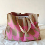 Nora Graphic Print Canvas Tote Bag
