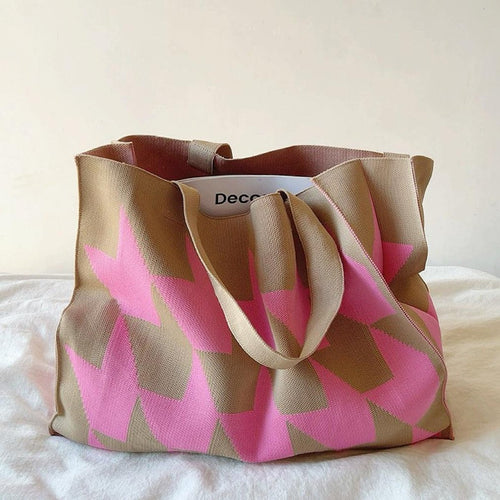 Nora Graphic Print Canvas Tote Bag