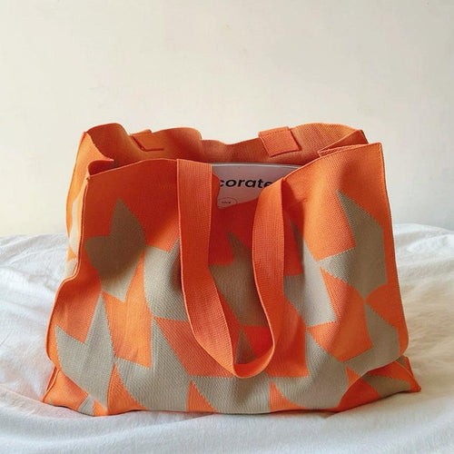 Nora Graphic Print Canvas Tote Bag