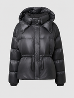 Grantley Hooded Puffer Jacket in black, product shot