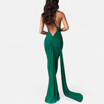 Lara One-Shoulder Halter Maxi Dress