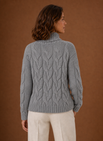 Women's Cable Knit Sweater - Pullover Knitwear | Areleon