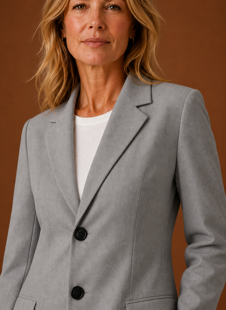 Women's Blazer - Tailored Longline Office Jacket | Areleon