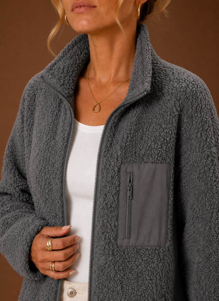 Women's Sherpa Zip-Up Jacket | Areleon