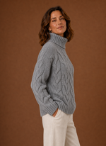 Women's Cable Knit Sweater - Pullover Knitwear | Areleon