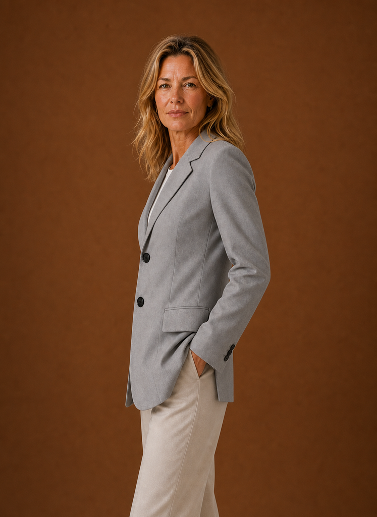 Women's Blazer - Tailored Longline Office Jacket | Areleon