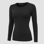 Halstead Fleece-Lined Thermal Top in black, product shot