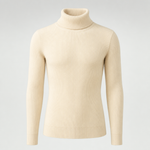 Harlow Roll Neck Sweater in cream, product shot