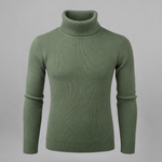 Harlow Roll Neck Sweater in sage green, product shot