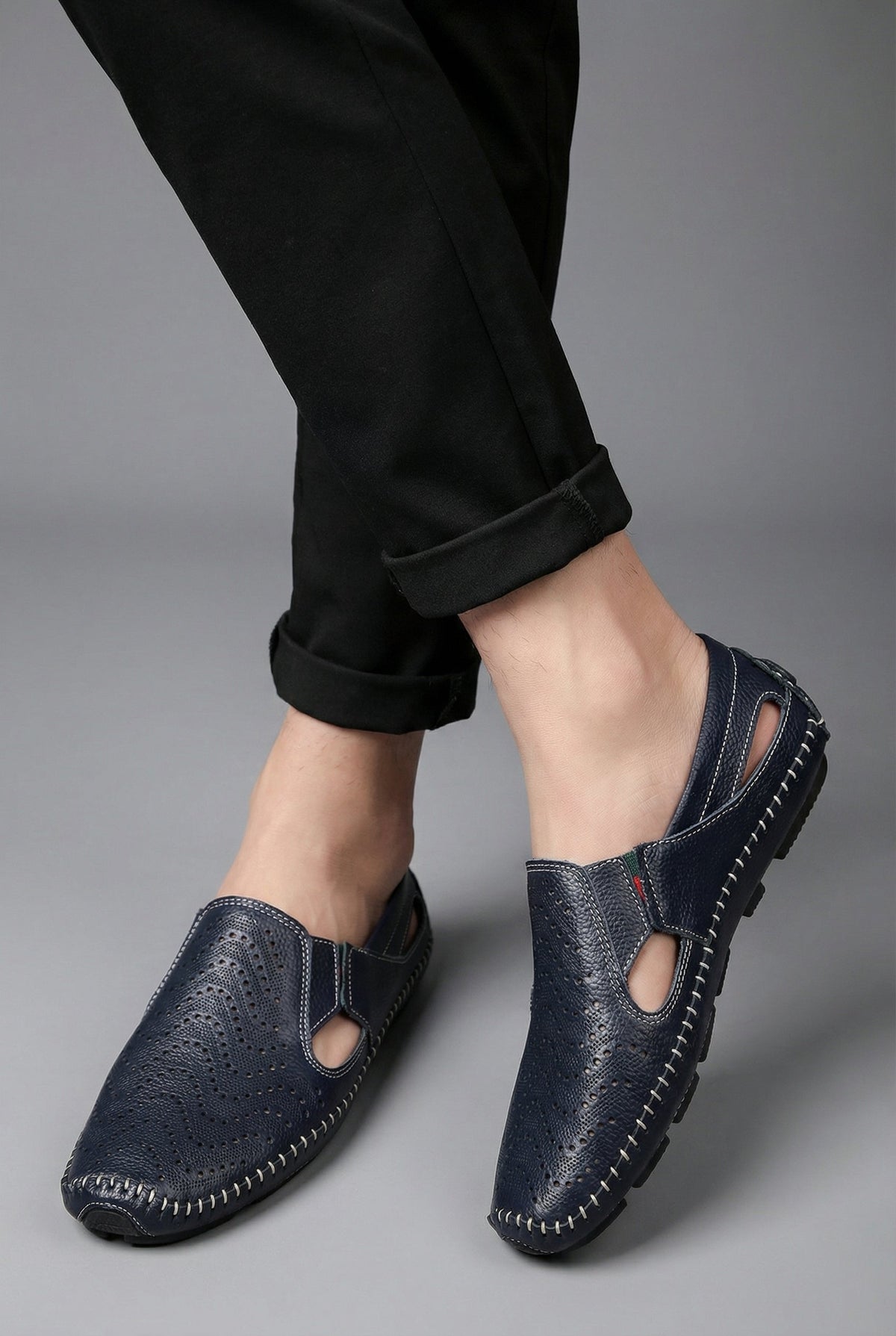 Sebastian Breathable Perforated Slip-On Loafers