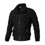 Andreas Classic Military Bomber Jacket with Zip Closure