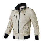 Andreas Classic Military Bomber Jacket with Zip Closure