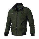Andreas Classic Military Bomber Jacket with Zip Closure