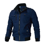 Andreas Classic Military Bomber Jacket with Zip Closure