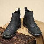 Matthias Chelsea Slip-On Boots in Faux Leather