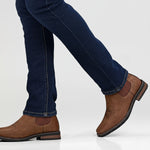 Matthias Chelsea Slip-On Boots in Faux Leather