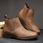 Matthias Chelsea Slip-On Boots in Faux Leather