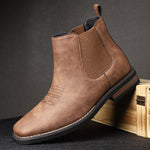 Matthias Chelsea Slip-On Boots in Faux Leather