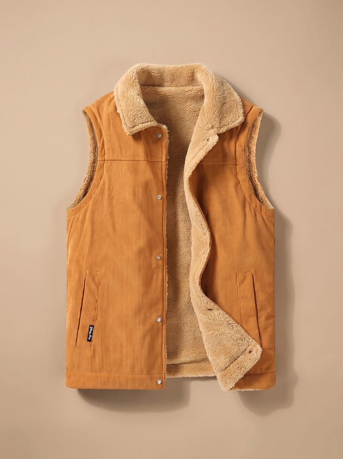 Leon Corduroy Sherpa-Lined Vest