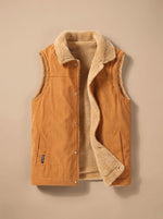 Leon Corduroy Sherpa-Lined Vest