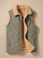 Leon Corduroy Sherpa-Lined Vest