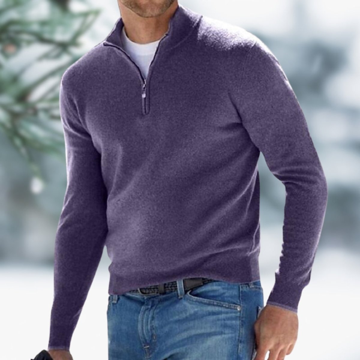 Alexander Fine-Knit Quarter-Zip Sweater