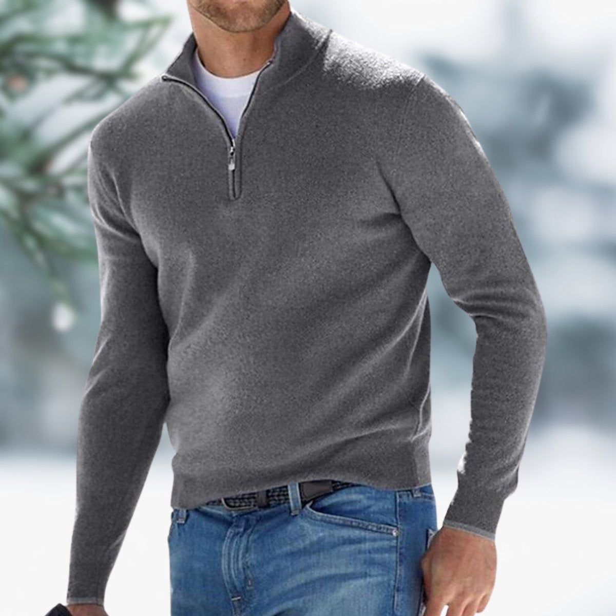 Alexander Fine-Knit Quarter-Zip Sweater