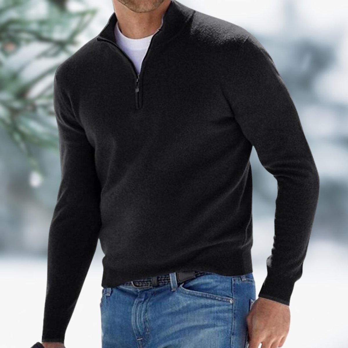 Alexander Fine-Knit Quarter-Zip Sweater