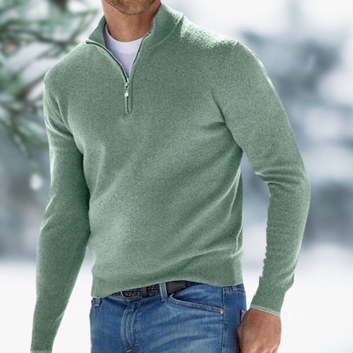 Alexander Fine-Knit Quarter-Zip Sweater