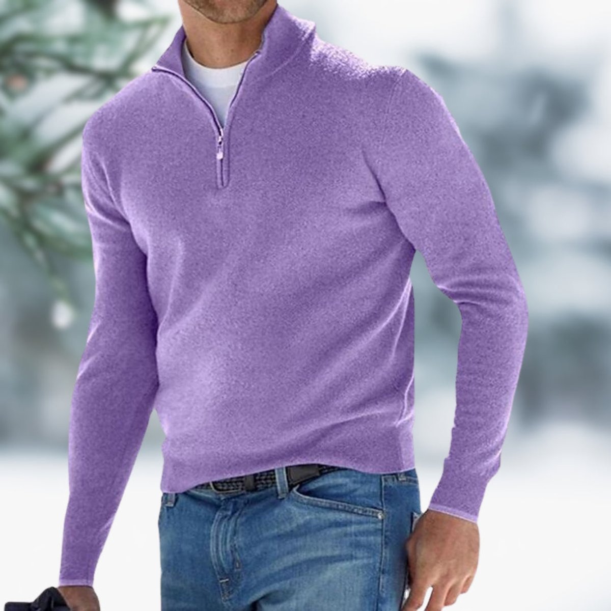 Alexander Fine-Knit Quarter-Zip Sweater