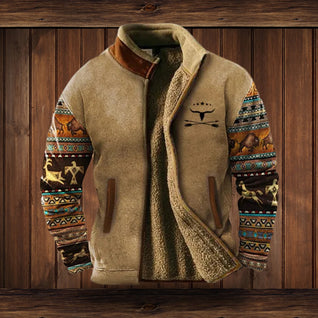 Alexander Aztec Print Sherpa-Lined Fleece Jacket