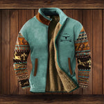 Alexander Aztec Print Sherpa-Lined Fleece Jacket