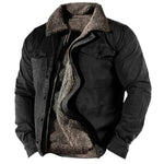 Elias Fleece-Lined Western Cardigan with Sherpa Collar