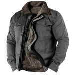 Elias Fleece-Lined Western Cardigan with Sherpa Collar