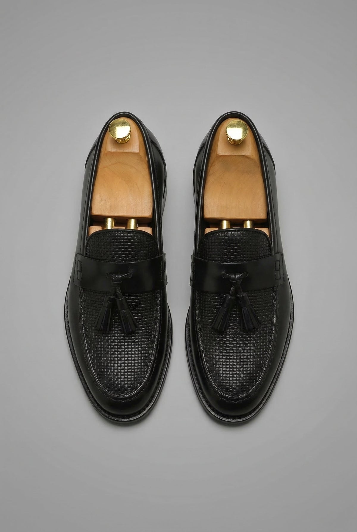Dominik Woven Tassel Leather Loafers