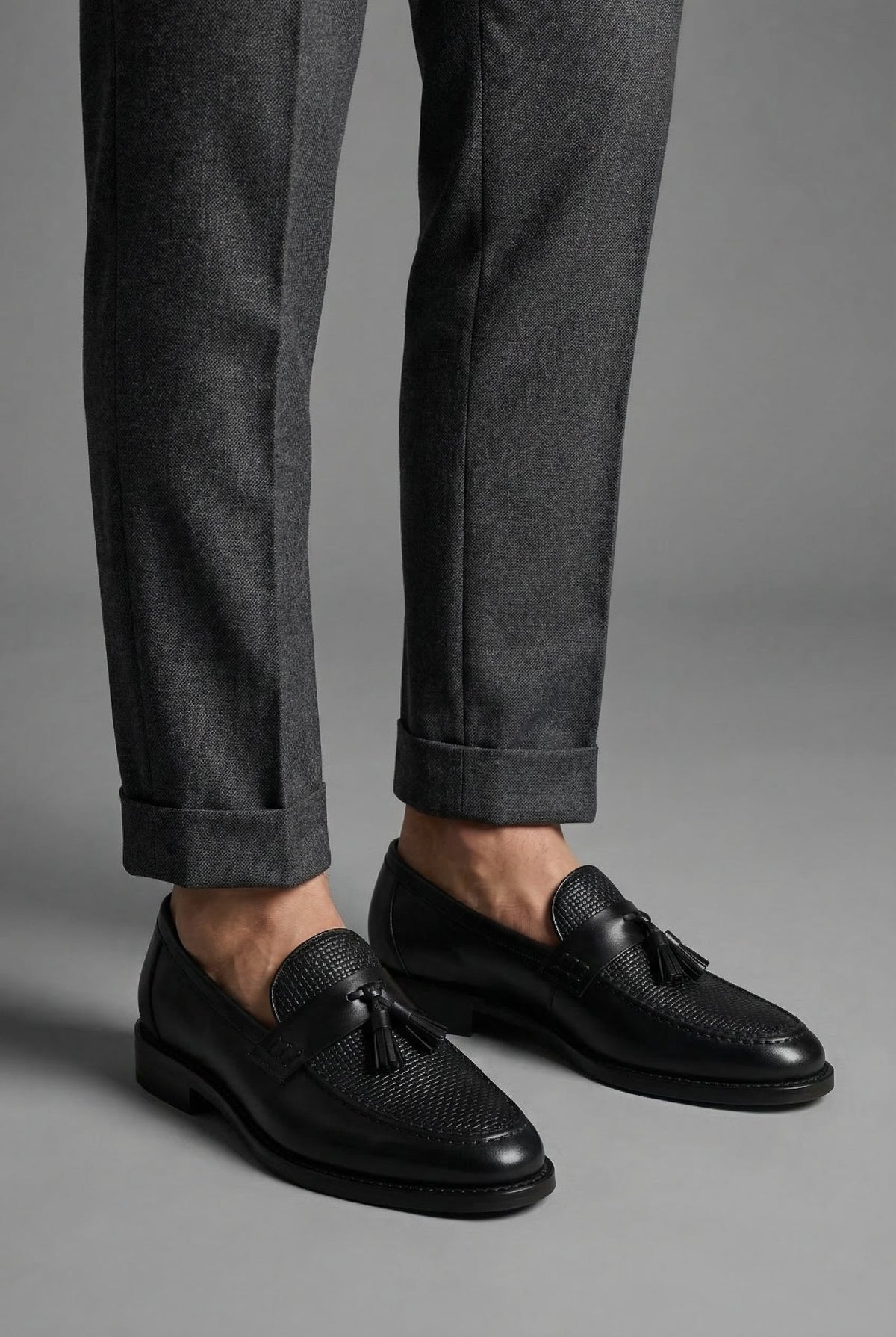 Dominik Woven Tassel Leather Loafers