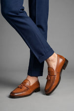 Dominik Woven Tassel Leather Loafers