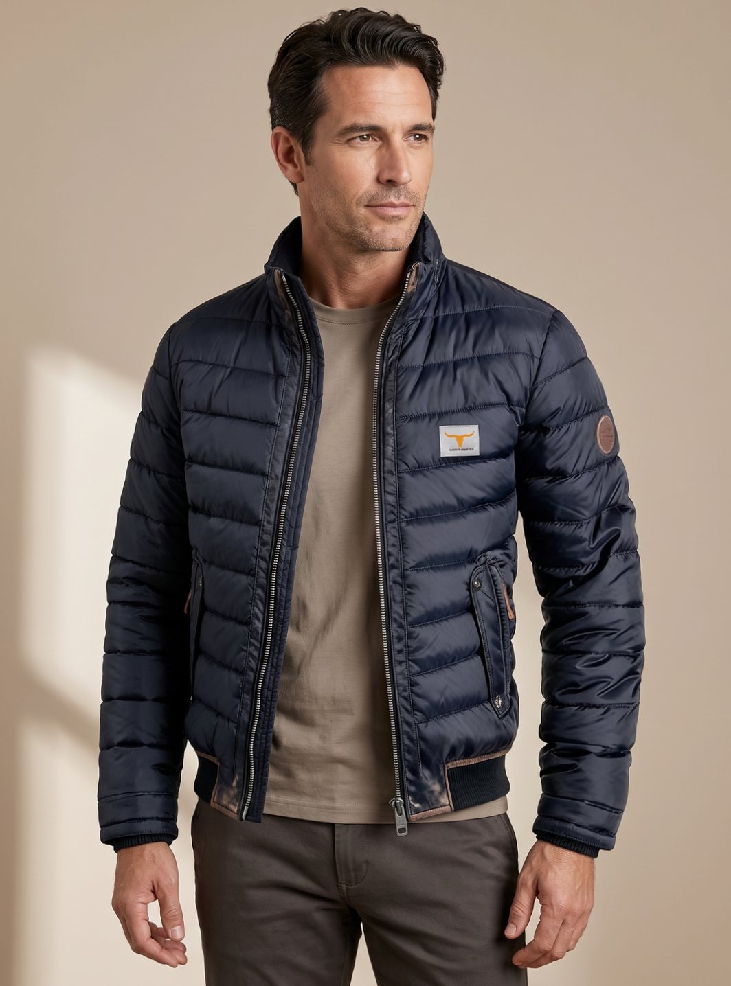 Alexander Quilted Winter Jacket with Stand Collar