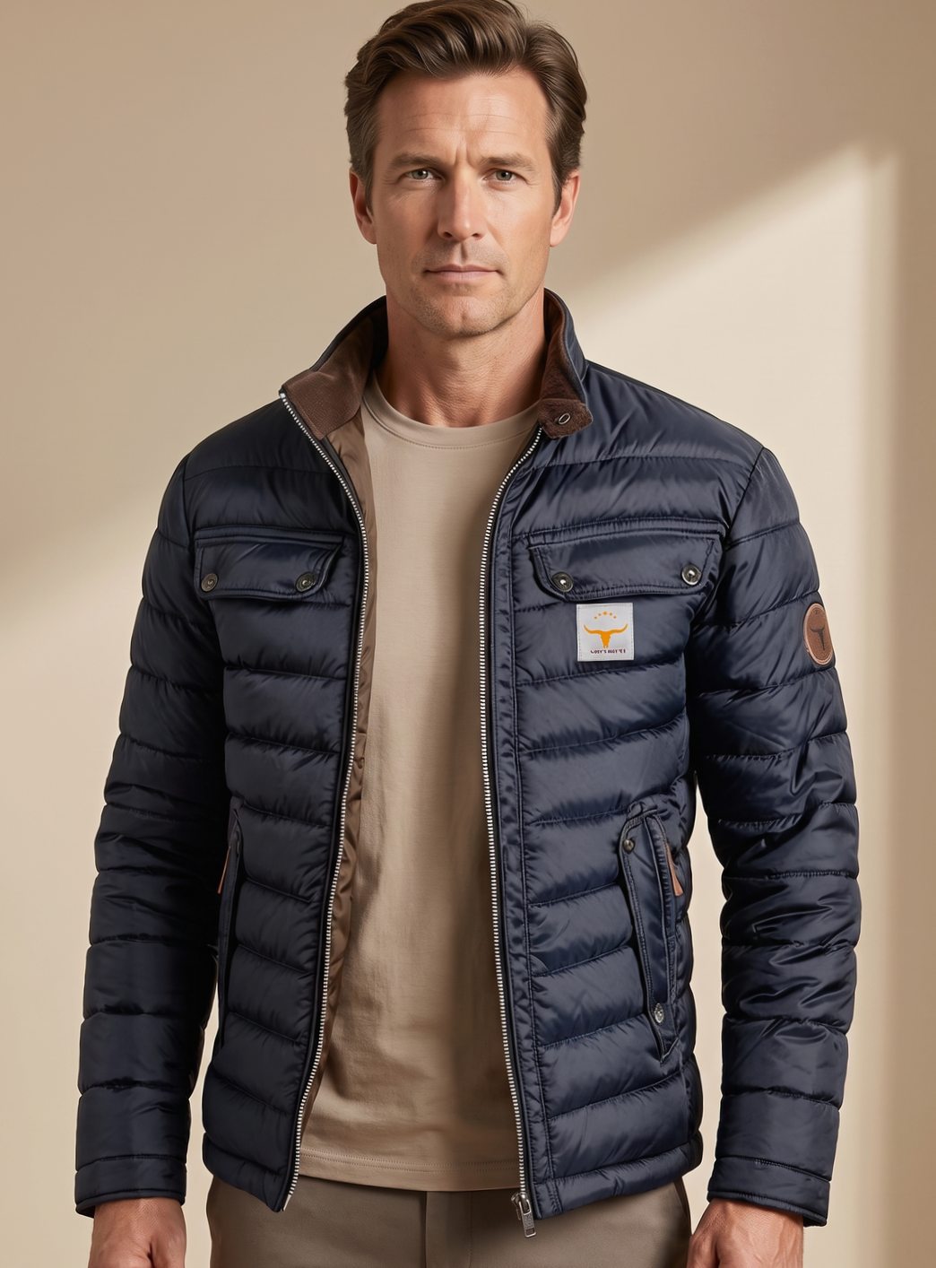 Alexander Quilted Winter Jacket with Stand Collar