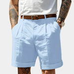 Simon Pleated Chino Bermuda Shorts