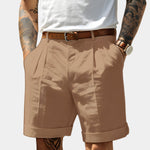 Simon Pleated Chino Bermuda Shorts