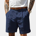 Simon Pleated Chino Bermuda Shorts
