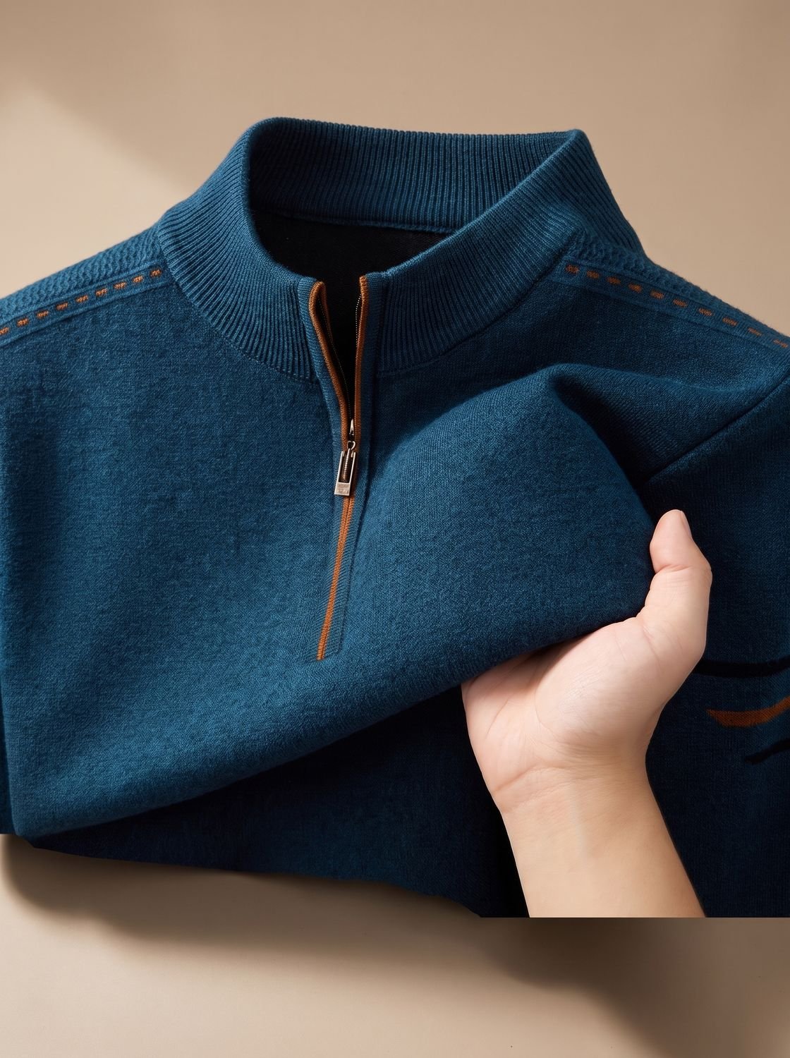 Simon Half-Zip Mock Neck Sweater