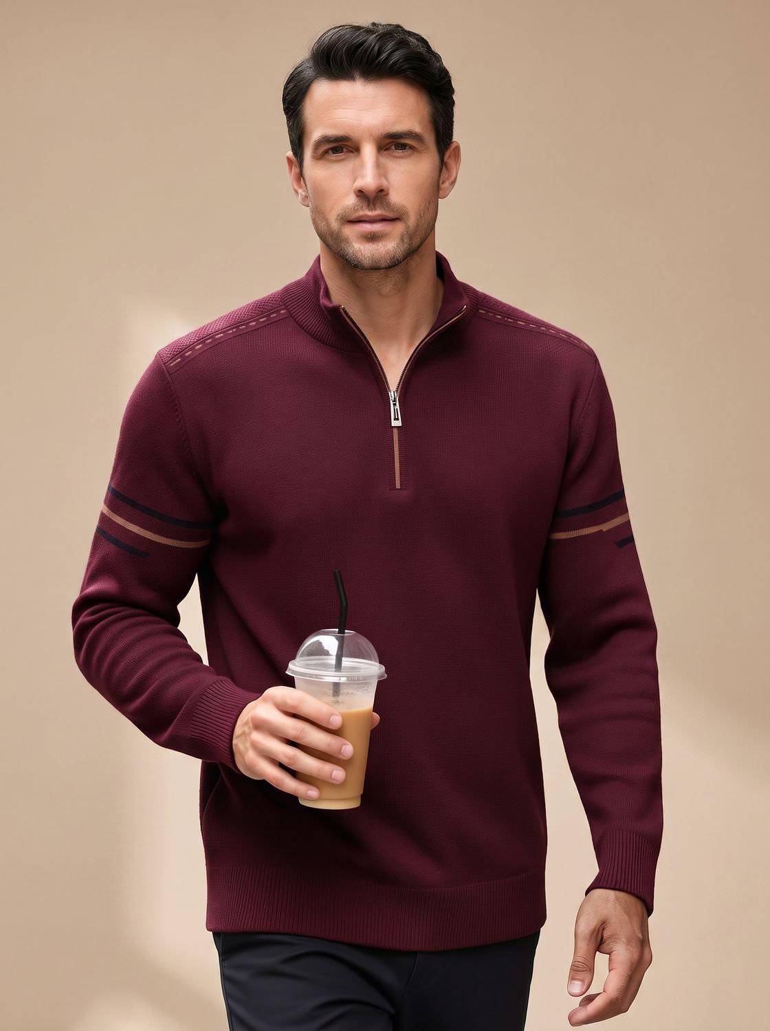 Simon Half-Zip Mock Neck Sweater