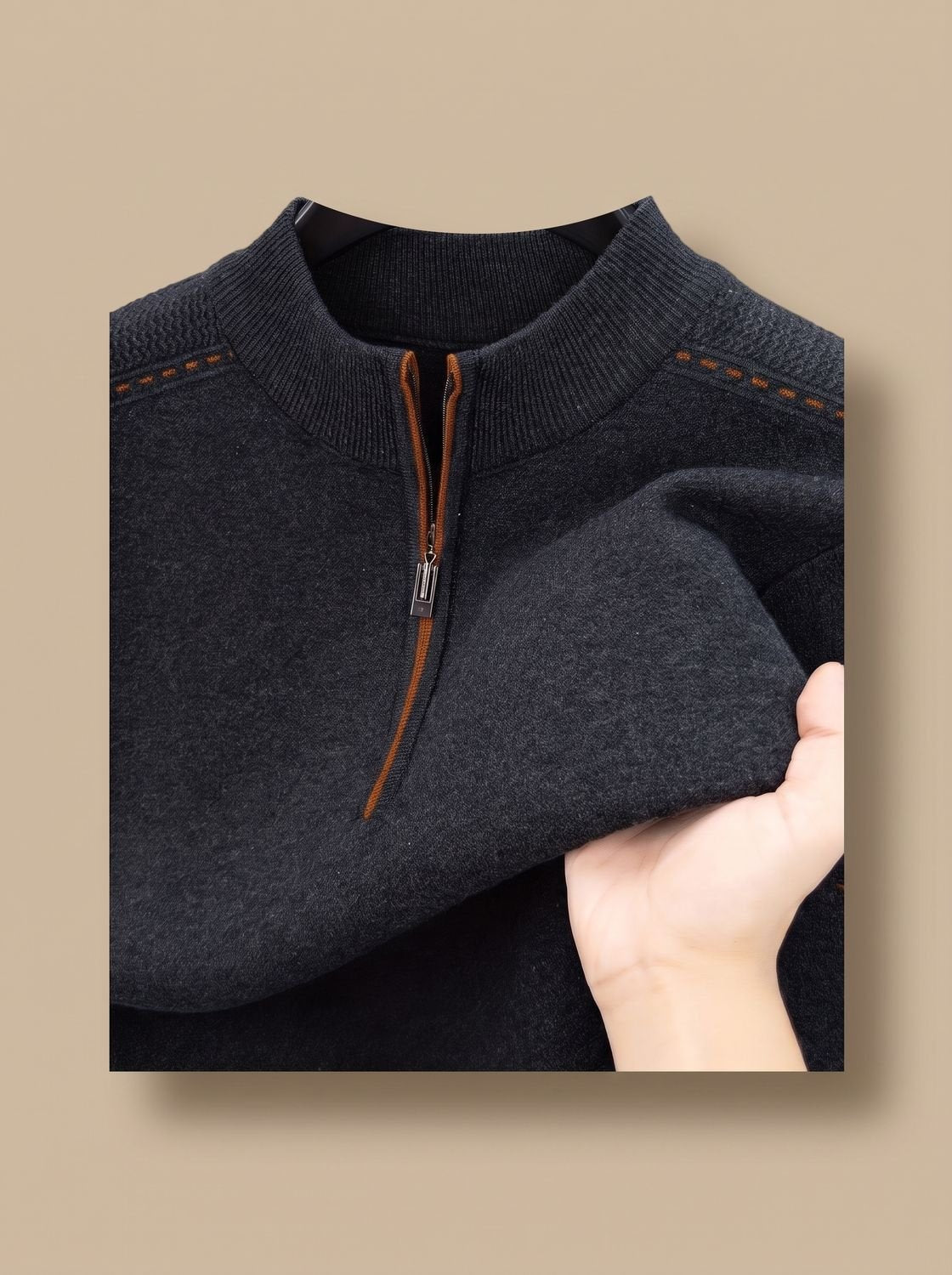 Simon Half-Zip Mock Neck Sweater