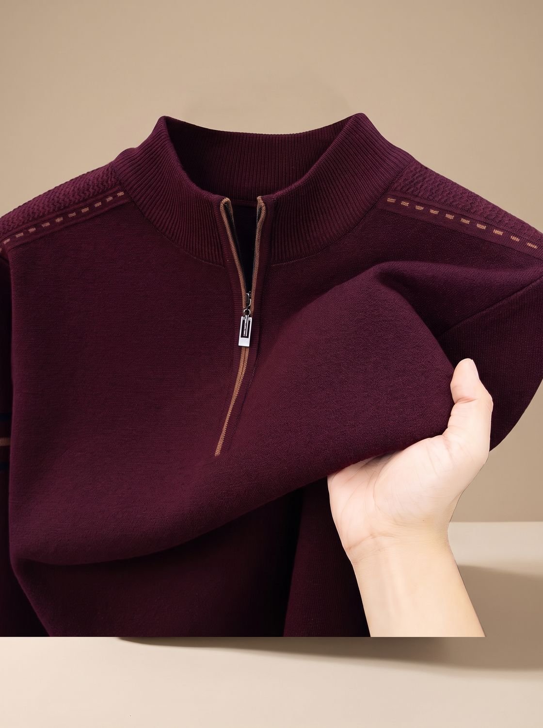 Simon Half-Zip Mock Neck Sweater