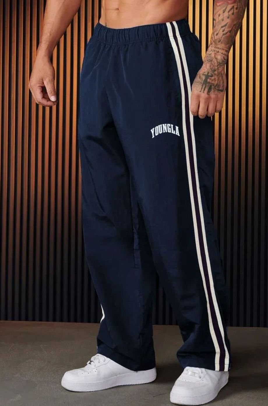 Tobias Side-Stripe Jogger Sweatpants